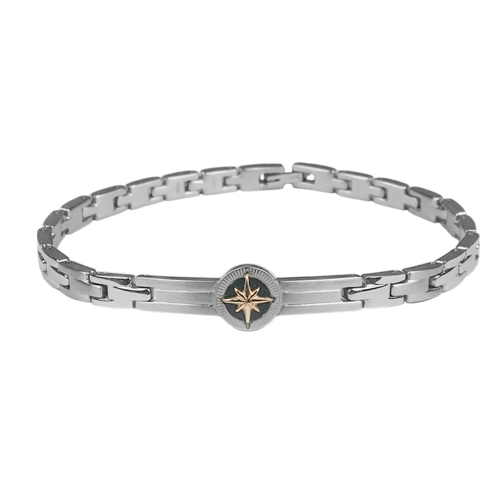 Bracciale uomo Zancan con Rosa dei venti EHB228